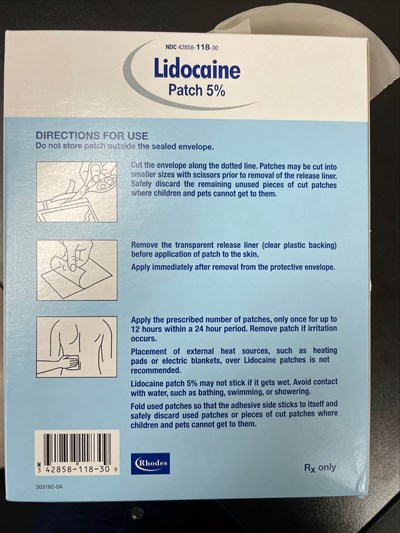 Lidocane Patch Instructions - Lidocane Patch